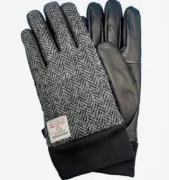 HARRIS TWEED ニットカフス本革グローブS 羊本革 英国王室 新品同様のサムネイル