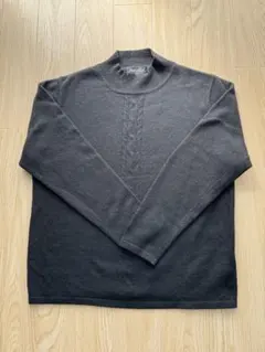 【美品】カシミア100%ブラックハイネックセーター