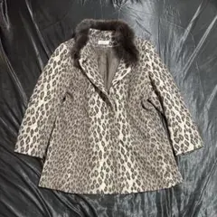 00s レオパード ファーコート Y2K グランジ