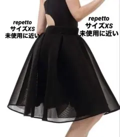 【レペット/repetto】未使用に近い サイズXS メッシュフレアスカートのサムネイル