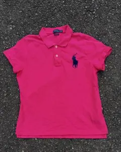 00s ラルフローレン y2k お姉系 平成ギャル ポロシャツ ピンク 短丈