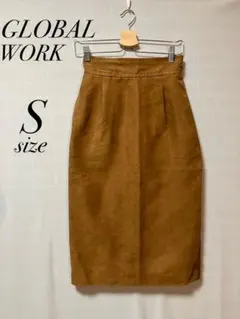 【GLOBAL WORK】フェイクスエード　タイトスカート