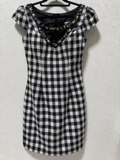 Tearly キャバドレス Sサイズ チェック柄ナイトドレス