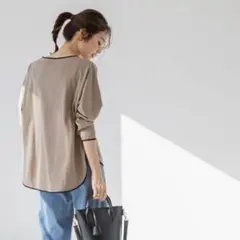 最終価格❗️coen コーエン パイピングボートネック カットソー プルオーバー