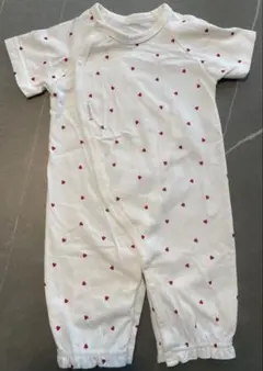 petit main ロンパース　ハート柄ツーウェイオール