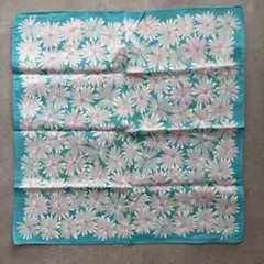 【未使用】ピエールバルマン ハンカチ ターコイズブルー系 花柄 総柄のサムネイル