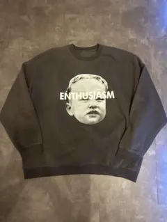 【ENTHUSIASM】ダークグレー　スウェット　裏起毛　XL 大きめ