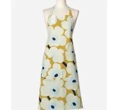 marimekko Unikko エプロン ベージュ×ライトブルー　マリメッコのサムネイル