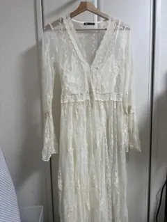 レース　ワンピース　ドレス　結婚式　二次会　ZARA