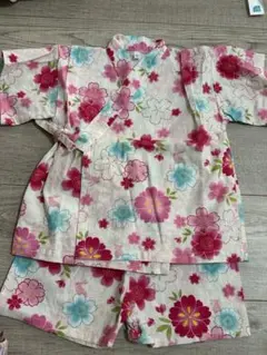 花柄 ベビー甚平 90cm