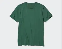UNIQLO エアリズムコットンクルーネックTシャツ（半袖） S グリーン