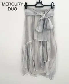 MERCURYDUO 楊柳シフォンティアードグラデスカート