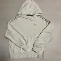 adidas フード付きパーカー クリーム色