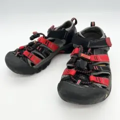 キーン ニューポートH2 レッド ブラック 18cm ウォータープルーフ