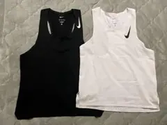 ナイキ メンズ エアロスイフト シングレット Mサイズ 黒 白 セット