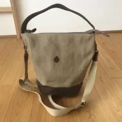 美品☆クレドラン 2WAY キャンバスショルダーバッグ☆