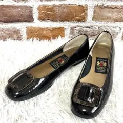 ✨未使用級✨MIHAMA ミハマ 25.0㎝ 晴雨兼用パンプス エナメルのサムネイル