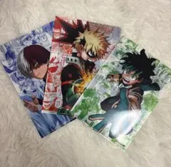 僕のヒーローアカデミア クリアファイル 緑谷出久 爆豪勝己 轟焦凍 3枚セット