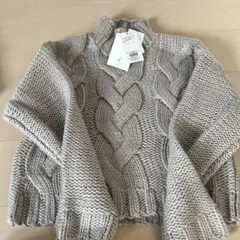 OPAQUE.CLIP ケーブル編みセーター 38/M グレー