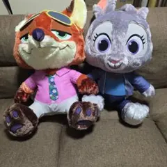 ズートピア2 スーパーラージぬいぐるみ 2体セット ニック ジュディ