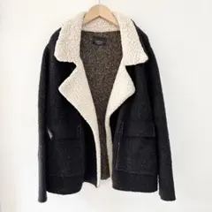 ZARA ザラ　ニットジャケット　コート　 Sサイズ　ボアのサムネイル
