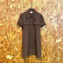 M'S GRACY 膝丈ワンピース フレア フォーマル ブラウン レディース