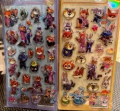ズートピア　2色セット　ウォーターシール　ぷっくり　水シール 立体　シール帳 ②