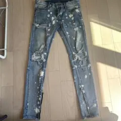 mnml ダメージ加工 スキニーデニム