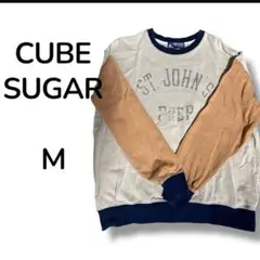 CUBE SUGAR スウェットシャツ M 秋服 ブラウン 茶色