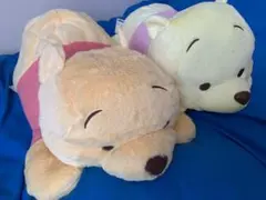 くまのプーさん　ふんわり寝そべり超超BIGぬいぐるみ　２個セット