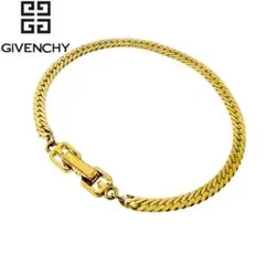 GIVENCHY　ブレスレット　喜平チェーン　ゴールド　ロゴ刻印