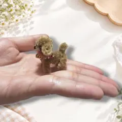ハンドメイド ミニチュア プードル 置物