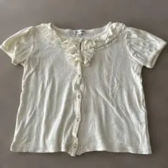 anyFAM フリル付きアイボリーシャツ 140