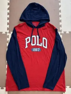 POLO Ralph Lauren フード付きパーカー XL 赤/紺 メンズ