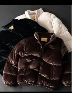 【希少】Dime VELVET QUILTED PUFFER ダウンジャケットLのサムネイル