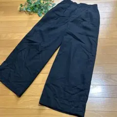ローリーズファームワイドパンツLサイズブラックガウチョパンツ
