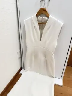 snidel スナイデル　ワンピース　ジャンスカ　アイボリー　ホワイト　白