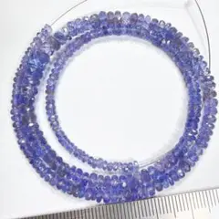 カイヤナイト ファセットロンデル 40cm 一連 天然石 - メルカリ