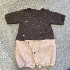 星柄キルティングロンパース 50-60サイズ