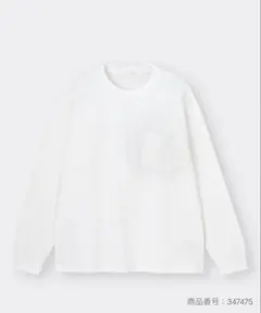 GU ヘビーウェイトクルーネック　ポケットTシャツ ホワイト