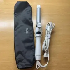 【SALONIA】カールアイロン25mmホワイト＆収納ケース