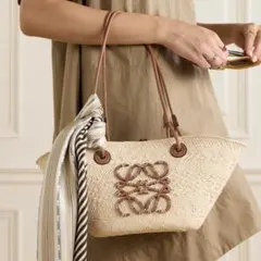 【美品】LOEWE アナグラム カゴバッグ スモール