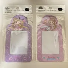 FLOWERY holiday 透明卡夾 紫色＆粉色 2件組