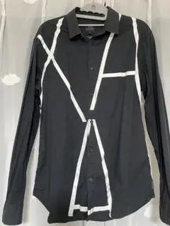Armani Exchange ブラックストライプシャツ