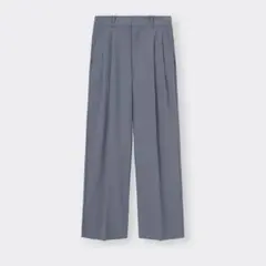 gu タックワイドパンツ チェック