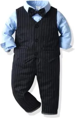 子供服 フォーマル 130 男の子 スーツ 結婚式 発表会 ベスト付 4点セット