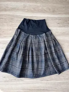 エンジェリーベ　マタニティチェック柄スカート S-M