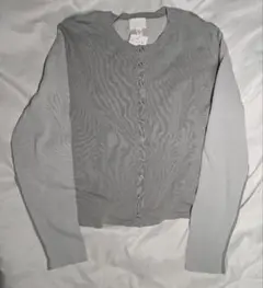【未使用】H&M ツートンカーディガン グレー XL