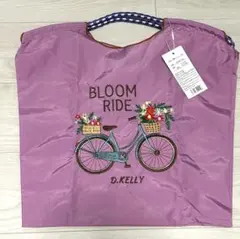 刺繍エコバッグ　自転車柄