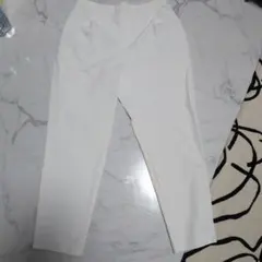 ホワイト カジュアルパンツ ゴムウエスト②